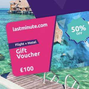£100 Flights & Hotel Gift Voucher for £50 with code @ lastminute.com