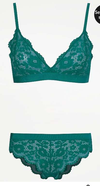 Bra and knicker set £3 more colours in OP - George Asda free Click + Collect