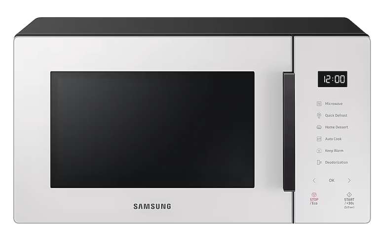 Samsung MS23T5018AE Solo Microwave Glass Front 23L 1150W Cotta White - £80.10 (With Code) @ Samsung