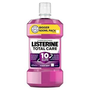 Listerine Total Care Mouthwash, Clean Mint, 600 ml - £2.88 / £2.59 S&S or £2.16 with voucher @ Amazon