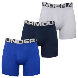 Under Armour Men's Charged Cotton Boxer Briefs 6in 3 Pack