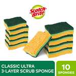 Scotch-Brite Classic Ultra Scrub Sponge, 10 pieces in pack £7.69 @ Amazon