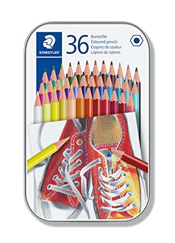 STAEDTLER 175 M36 Wood-Free Coloured Pencils - Assorted Colours (Tin of 36) £4.99 @ Amazon
