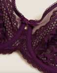 BOUTIQUE Joy Lace Wired Full Cup Bra (in Deep Mauve) - £7 + Free Click & Collect - @ Marks & Spencer