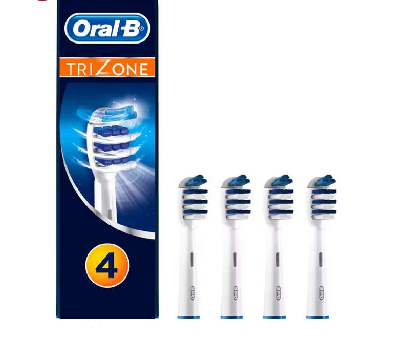 Oral B Trizone Replacement Electric Toothbrush Heads 4 Pack £1.50 C&C