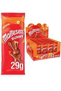 32 x Maltesers Orange Chocolate Easter Bunny Treat, Easter Egg Hunt, Easter Gifts, Chocolate Gift, 29g £16.60 at Amazon