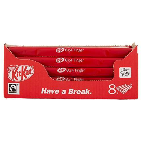 Kit Kat 4 Finger Milk Chocolate Bar Bumper Multipack, 8 x 41.5 g £2.50 @ Amazon