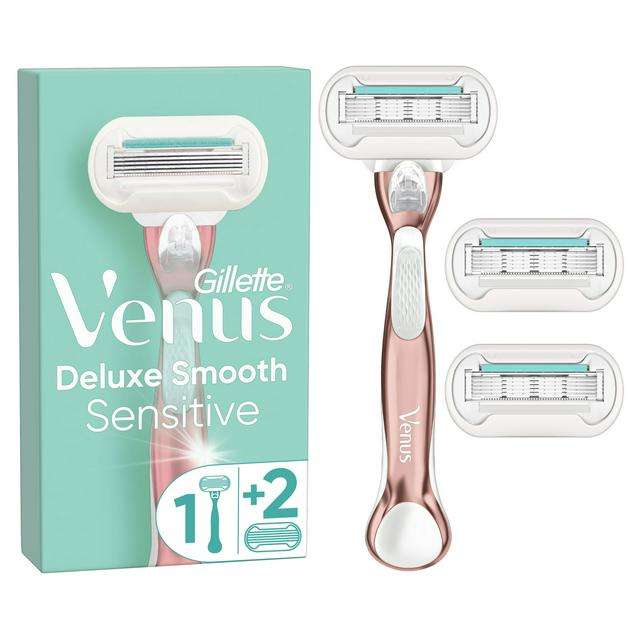 Venus Deluxe Smooth Sensitive RoseGold Razor Handle + 3 Blades £10 + £1.50 Click & Collect at Boots