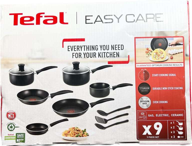 Tefal Easycare Cookware Set 9pc - £32 @ Asda Chester