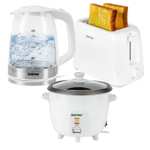 3-Piece Kitchen Bundle In White - Kettle, Toaster, Rice Cooker Next Day Delivered (using code)