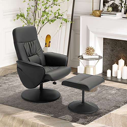 HOMCOM Executive Recliner Chair High Back and Footstool with voucher - Sold & dispatched by MHSTAR
