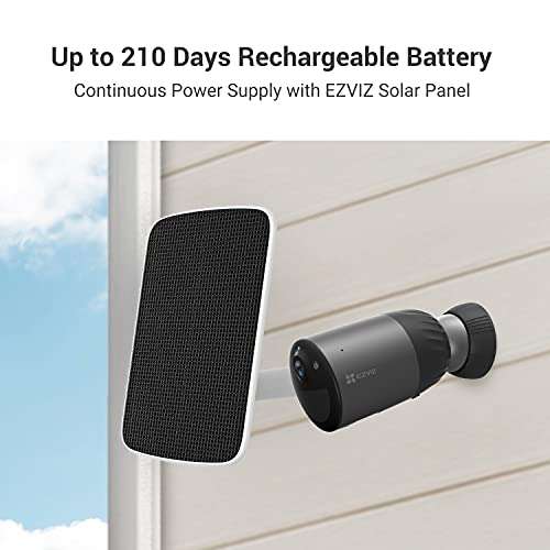 EZVIZ Wireless Security Camera with Solar Panel - 210Days Battery Life/32GB Local Storage/PIR Motion/No Hub Needed £59.99 @ Amazon/Ezviz