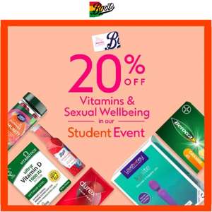 Sale - 20% Off Across Selected Wellness, Immunity and Sexual Wellness Products (Student Membership On Your Advantage Card Exclusive)