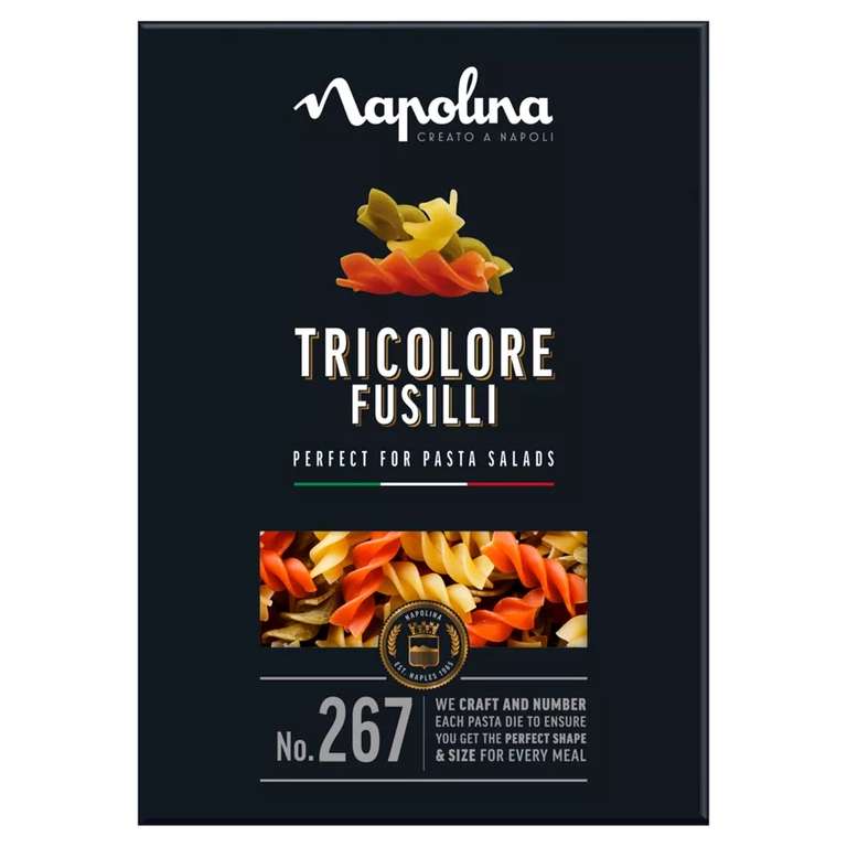 Napolina Tricolore Fusilli Pasta 500g - 69p Farmfoods Ilford