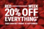 20% off everything (Members receive an additional 10% off)