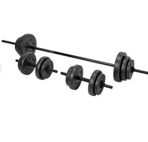 Opti Vinyl Barbell and Dumbbell Set - 35kg £48.00 with free click and collect @ Argos