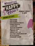 £3 "Noughties Happy Hour" Mon to Fri 5 to 8pm. Beers, cocktails, prosecco G&T's etc at O’Neill's bars