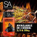 SA Products Lumpwood Charcoal BBQ - Natural CharCoal, Easy to Light, Clean Burn 10kg - £13.95 Sold & Delivered By SA-Products @ Amazon