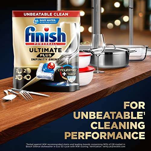 Finish Ultimate Plus Infinity Shine Dishwasher Tablets | Fresh | 73 Dishwasher Tabs - £7 w/ Max S&S & Voucher