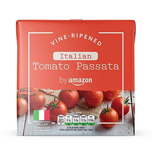 Amazon Tomato Passata, 500g, Pack of 12 (£4.79 Max Subscribe & Save + 10% Voucher)