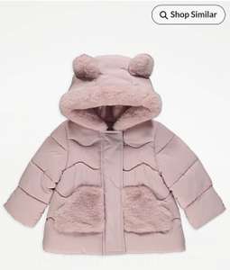 Pink Faux Fur Padded Teddy Coat Free C&C
