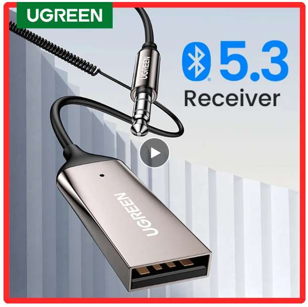 UGREEN Bluetooth Receiver 5.3 Adapter Hands-Free Car Kit AUX Audio 3.5mm  Jack Wireless Receiver (Welcome deal)sold by UGREEN Official