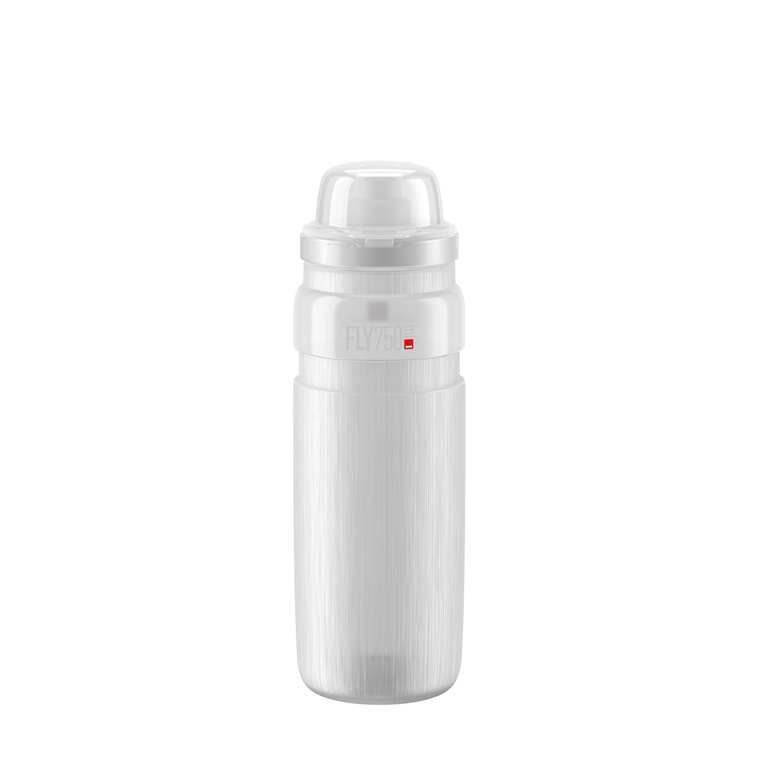 Elite Fly MTB Water Bottle Clear – Ultra Lightweight Mountain Bike Cycling Bottle with Dust Cap – 750ml