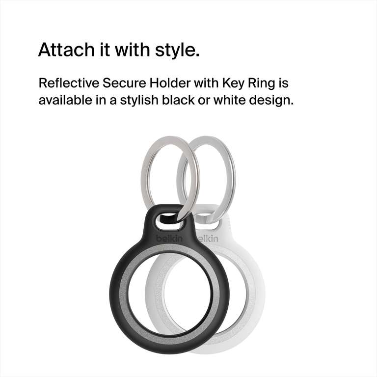 Belkin AirTag Case with Key Ring – 4-pack, Black