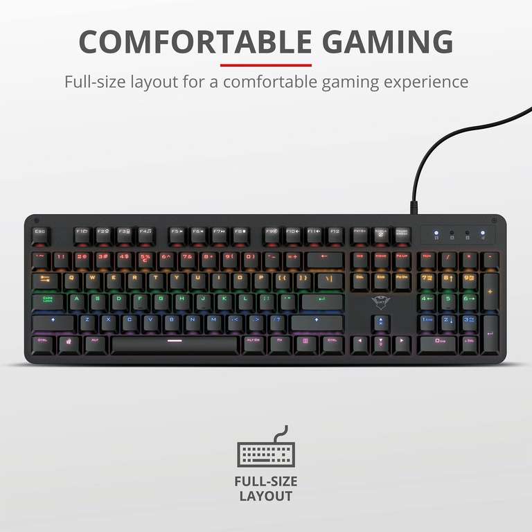 Trust Gaming GXT 1863 Mechanical Keyboard - Mechanical Outemu RED Switches