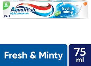 Aquafresh Toothpaste Triple Protection Fresh & Minty 75ml 80p Amazon