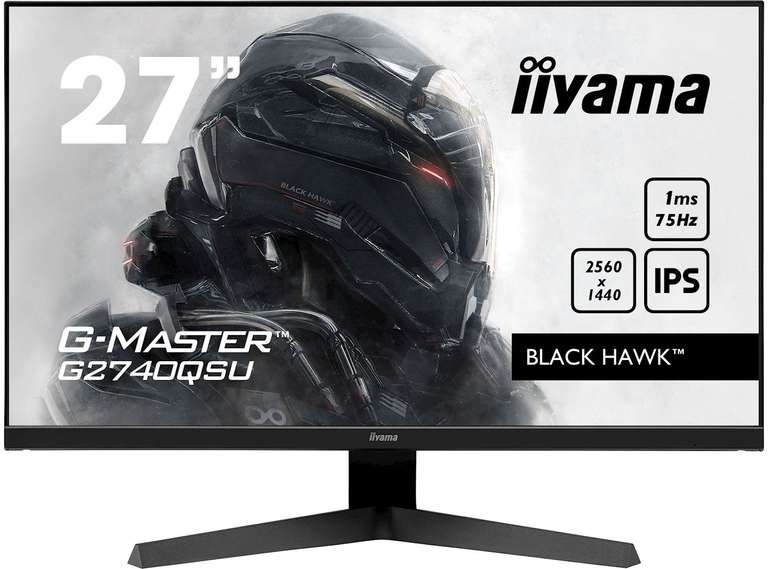 iiyama G-Master G2740QSU-B1 27 Inch IPS LCD,75 Hz, 1 ms, FreeSync, 2560 x 1440 Monitor - £169.99 @ Amazon