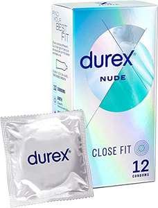 Durex Nude, Condoms, Close Fit, 12s