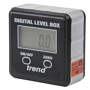 Trend Digital Level Box and Angle Finder (Magnetic Base & LCD Display) for Woodworking and Accurate Table/Mitre Saw Angle Setting