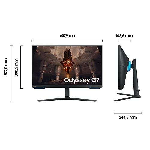 Samsung Odyssey G7 28" 4K UHD 144 Hz, 1ms Gaming Monitor