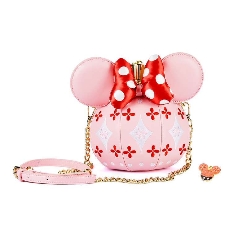 Disney Loungefly Stitch Shoppe Minnie Mouse Ornament Crossbody Bag