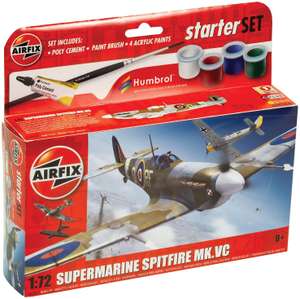Airfix A55001 Small Beginners Gift Set Supermarine Spitfire MkVc for £8.75 Prime delivered (+£4.99 non-Prime) @ Amazon