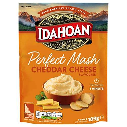 Idahoan Cheddar Cheese Potato Mash. 12 for £12 / £11.40 Subscribe & Save @ Amazon