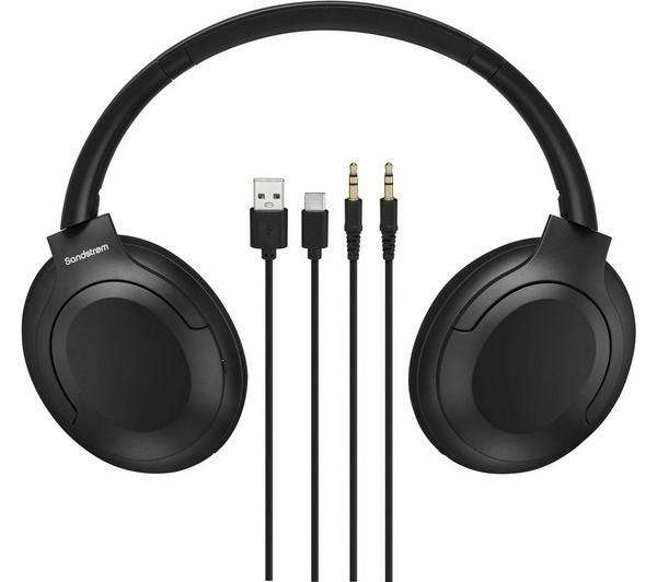 SANDSTROM SBTHS24 Foldable Over Ear Wireless Bluetooth 5.3 Headset - Black(free collection)