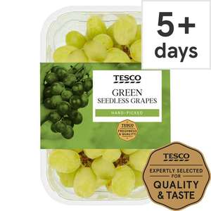Tesco Green Seedless Grapes Punnet 500G - £1.50 Clubcard Price @ Tesco