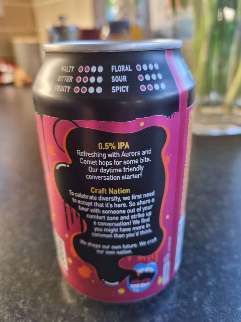 Nothing Comes From Nothing Low Alcohol (0.5%) IPA. 4 for £1 @ Home Bargains Halifax