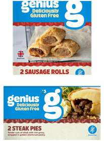 Genius Gluten Free Sausage Rolls x2 or Steak Pies - 25p @ Sainsbury's Cromwell Road London