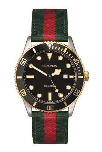 SEKONDA Mens Analogue Classic Quartz Watch with Nylon Strap 1579.27 Sold by GB Watch Shop FBA