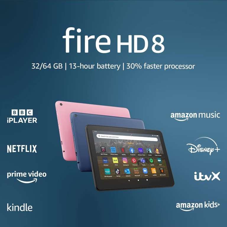 Amazon Fire HD 8 tablet | 8-inch HD display, 32 GB, 2022 release Sold by BEAUTY STORES LTD