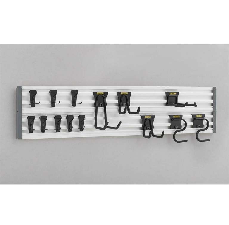 Stanley Track Wall Storage System, 20 Piece Starter Kit - Free C/C Only At Limited Locations