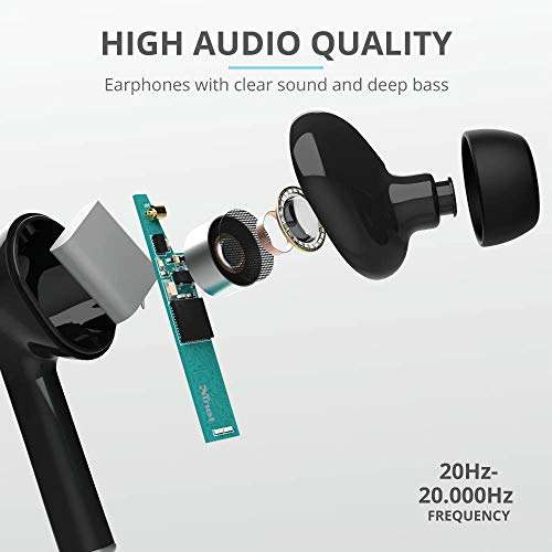 Trust Nika Touch Bluetooth 5.0 Wireless In Ear Headphones, Up to 16 Hours Playtime, Microphone, TWS - £7.30 @ Amazon
