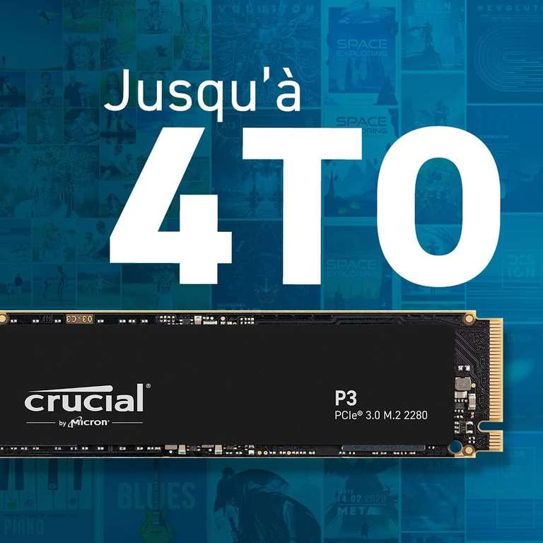 500GB - Crucial P3 PCIe Gen 3 x4 NVMe SSD - 3500MB/s - £20.99 / £16.50 with promo (cheaper with fee-free card) @ Amazon France