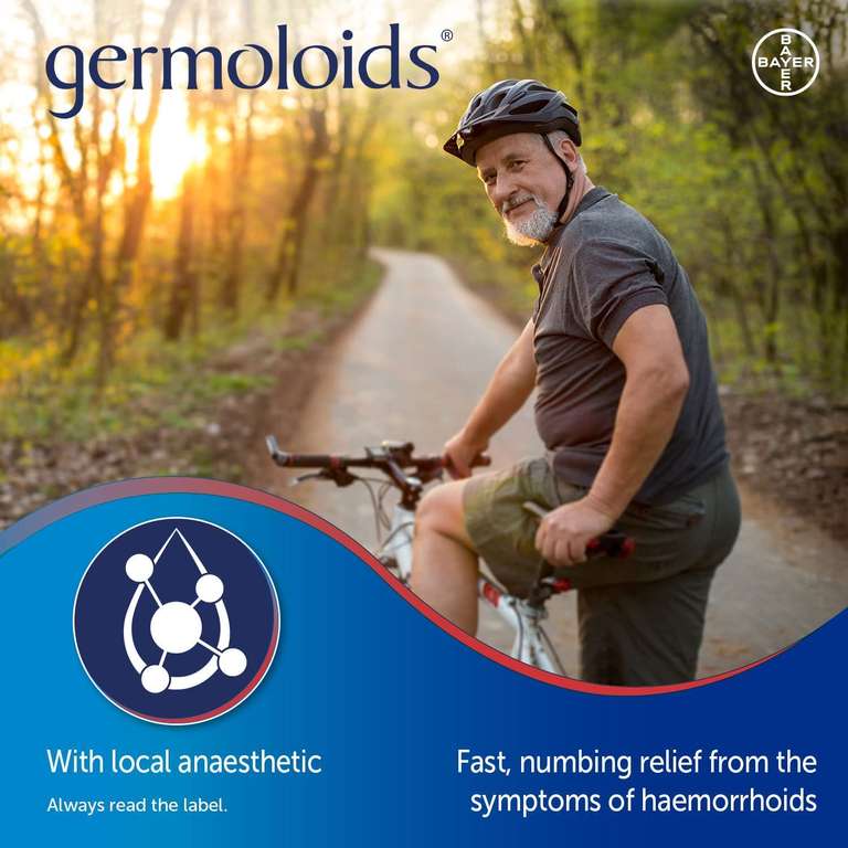 Germoloids Haemorrhoid Cream, Piles Treatment with Anaesthetic to Numb the Pain & Itch, 55g (Packing may vary) - £3.24 S&S