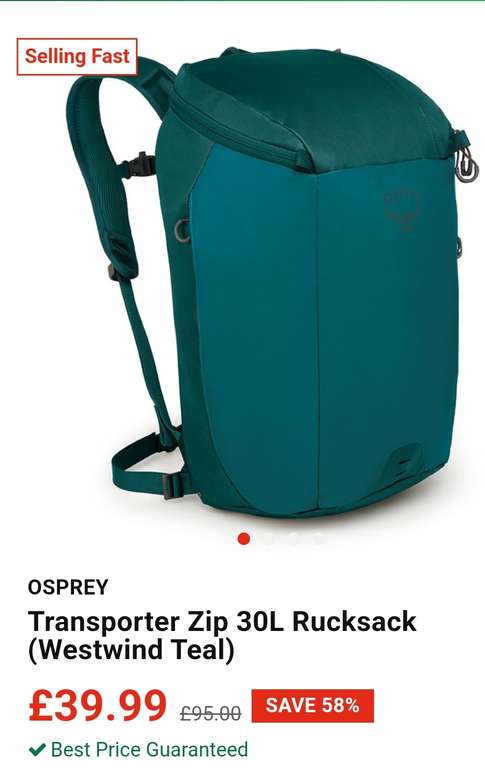 Osprey bag sale from £39.99 + £2.99 delivery at Sport Pursuit