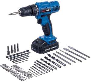 Pro-Craft 18V Li-ion Cordless Drill Driver with battery + 50-Piece Accessory Kit £29.99 click & collect using code (£4.49 p&p) @ Robert Dyas