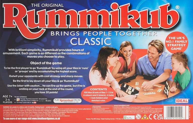 IDEAL | Rummikub Classic Game - £12 @ Amazon